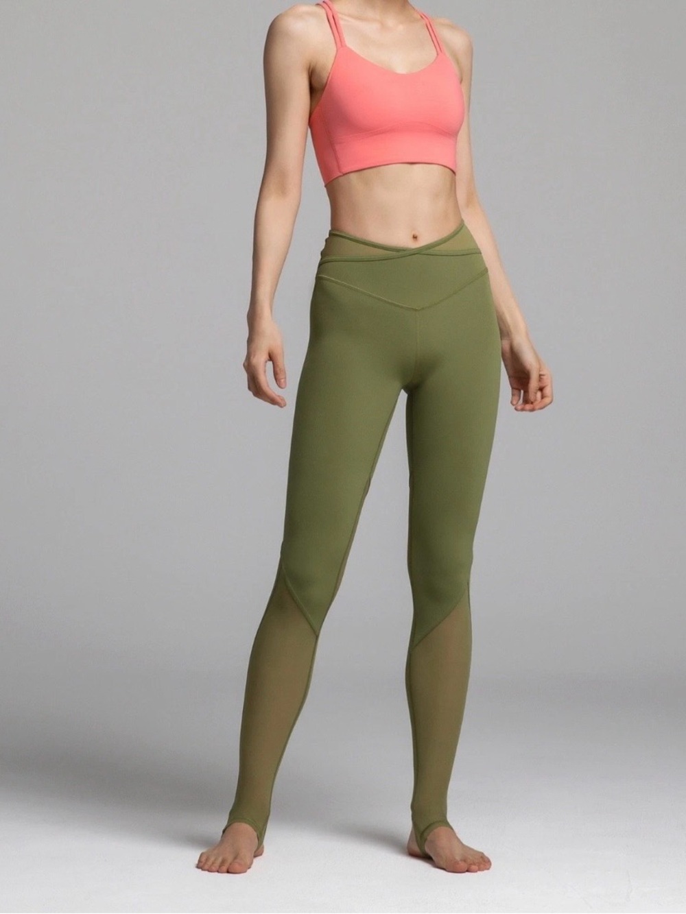 Lululemon Nulu and Crisscross Mesh Stirrup Tight Leggings | Size 8